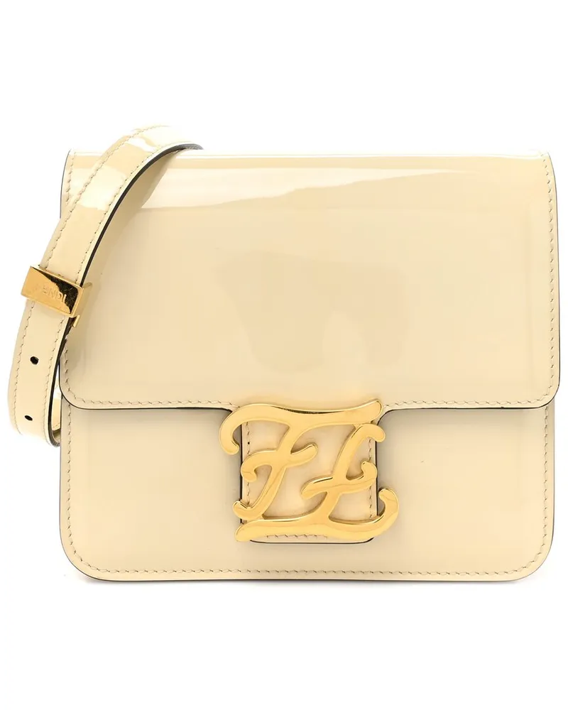 Fendi Latte Vitello Cher Leather Karligraphy Crossbody Bag 8BT317 (Authentic  Pre-Loved Nocolor