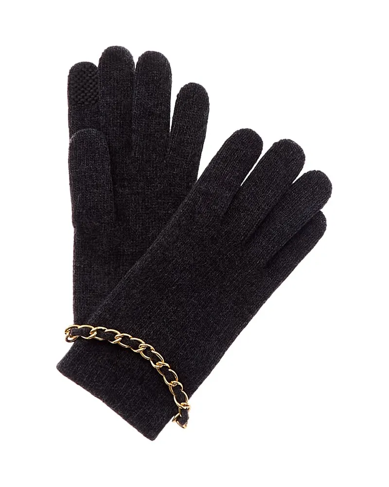 portolano  Chain Cashmere Tech Gloves Grey
