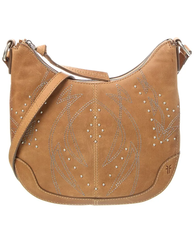 Frye Sara Leather Crossbody Beige