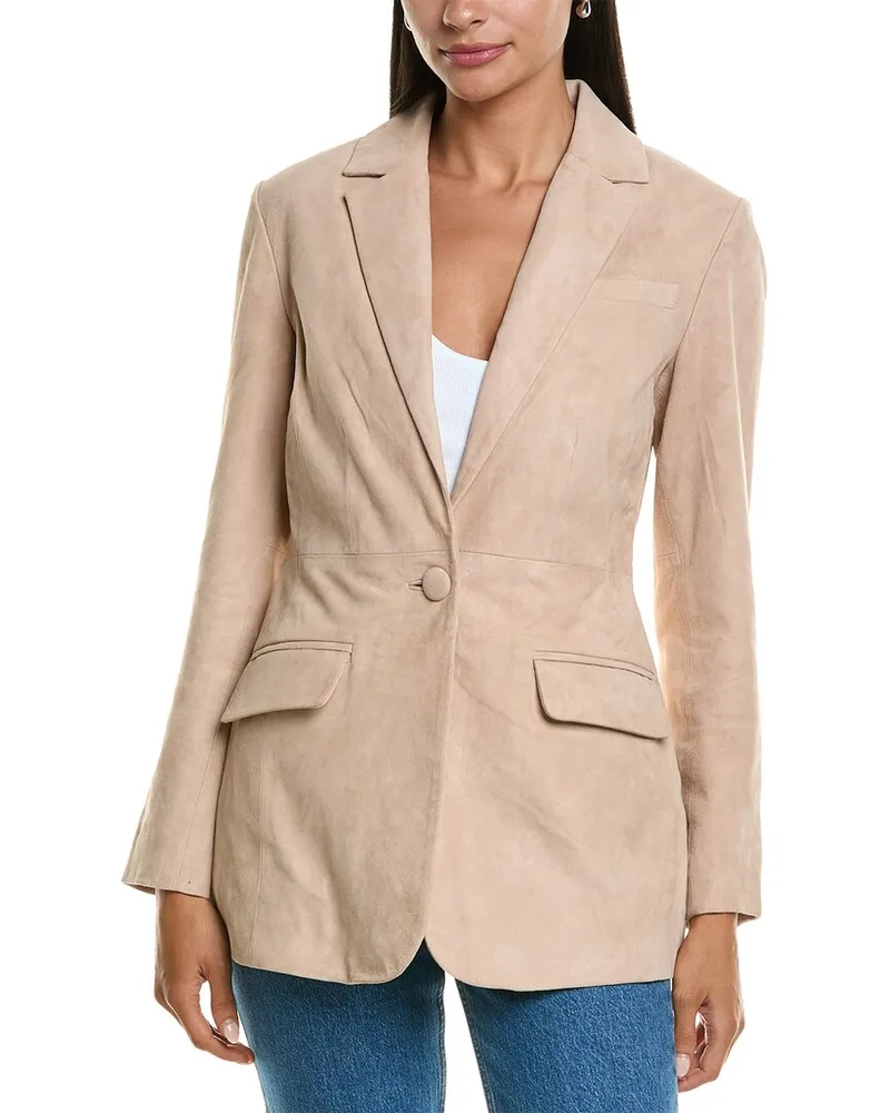 Walter Baker Mia Leather Blazer Brown