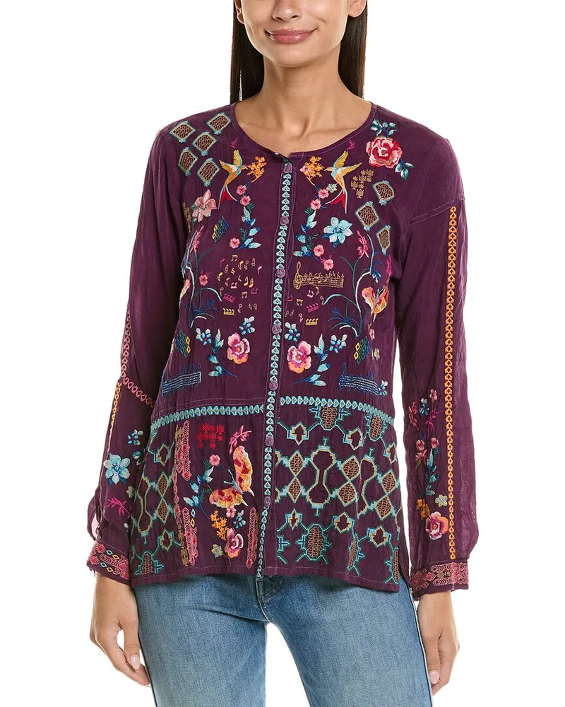 Johnny Was Catina Blouse Purple