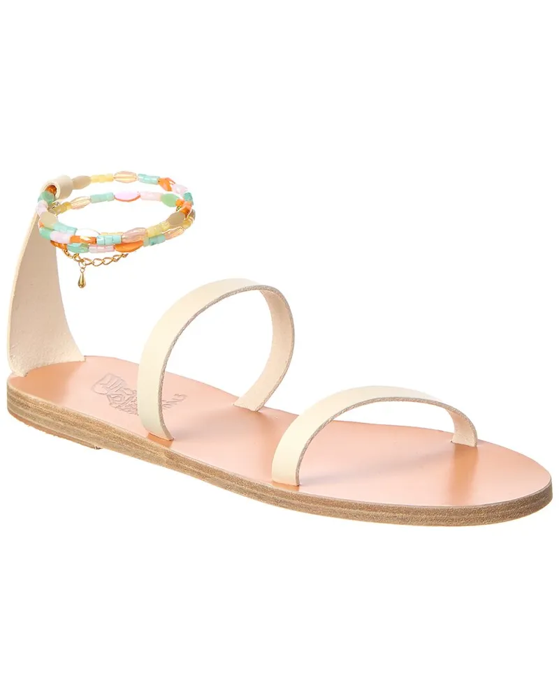 Ancient Greek Sandals Smirni Leather Sandal White