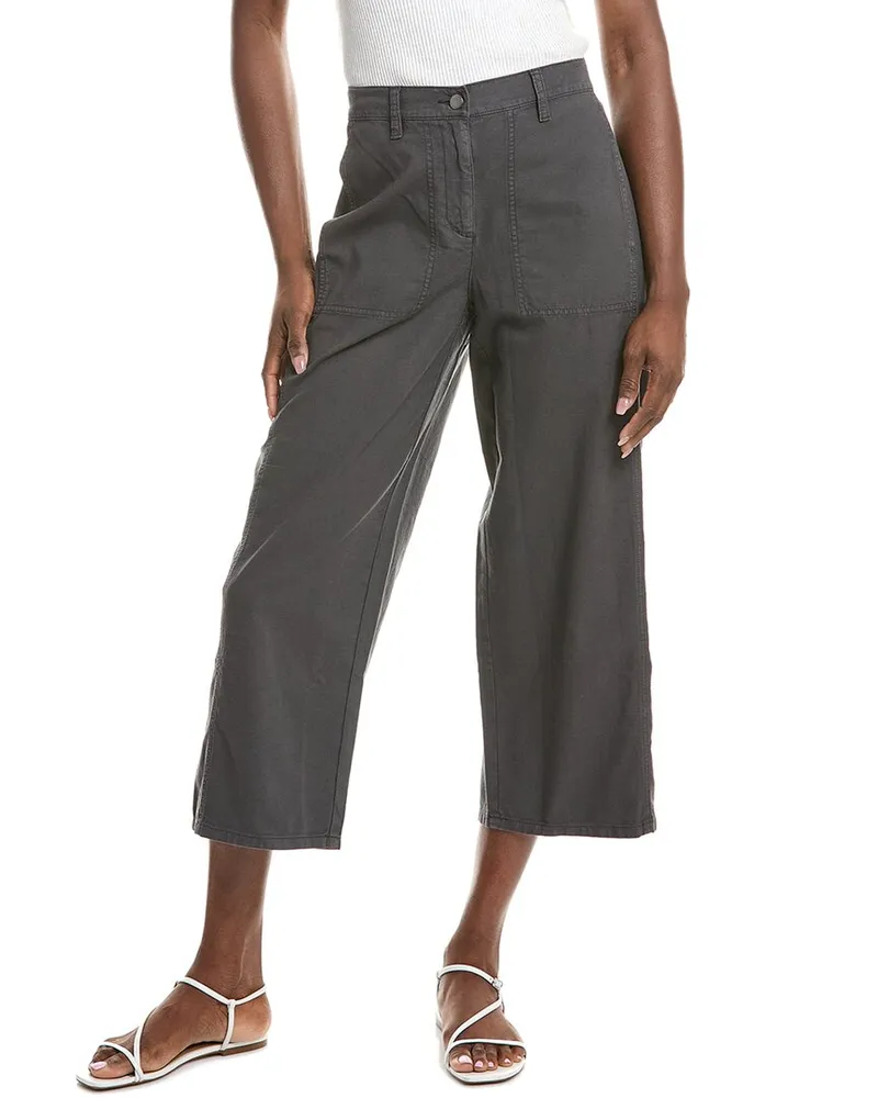 Eileen Fisher Petite Wide Ankle Pant Nocolor