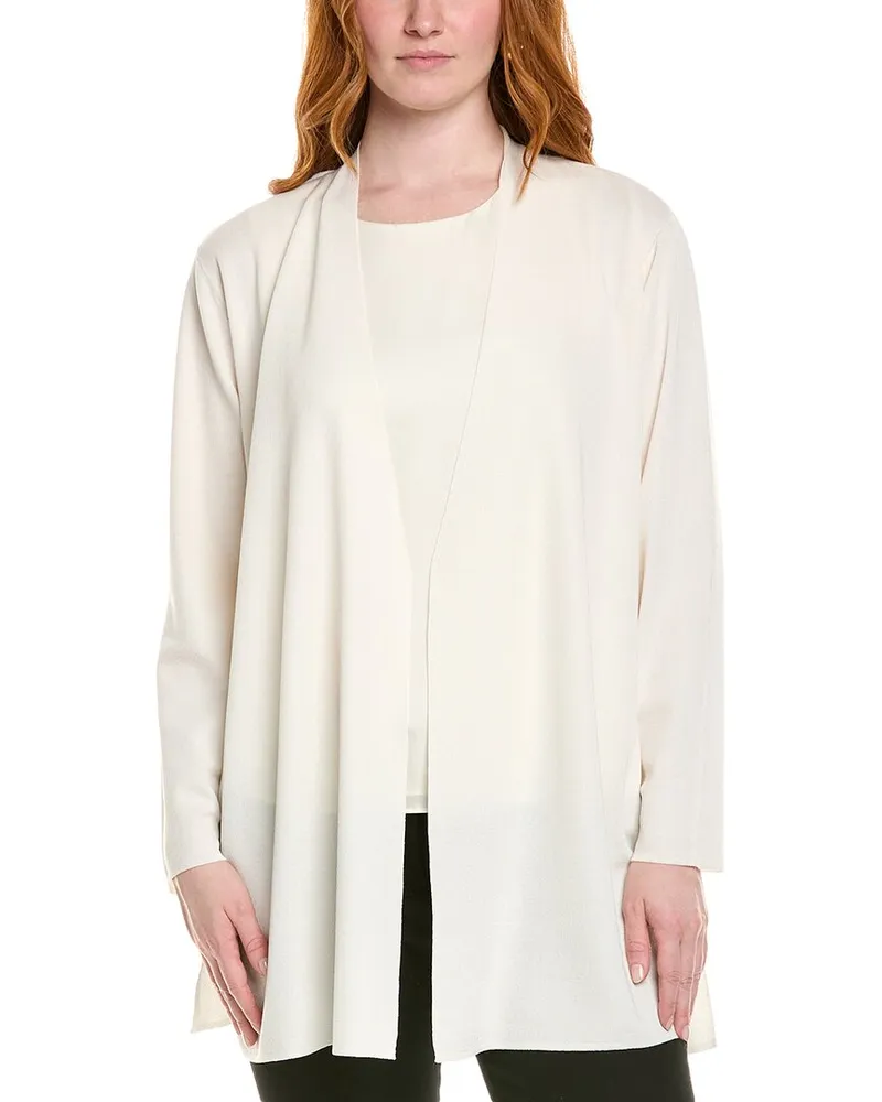 Anne Klein Plus Napa Cardigan White