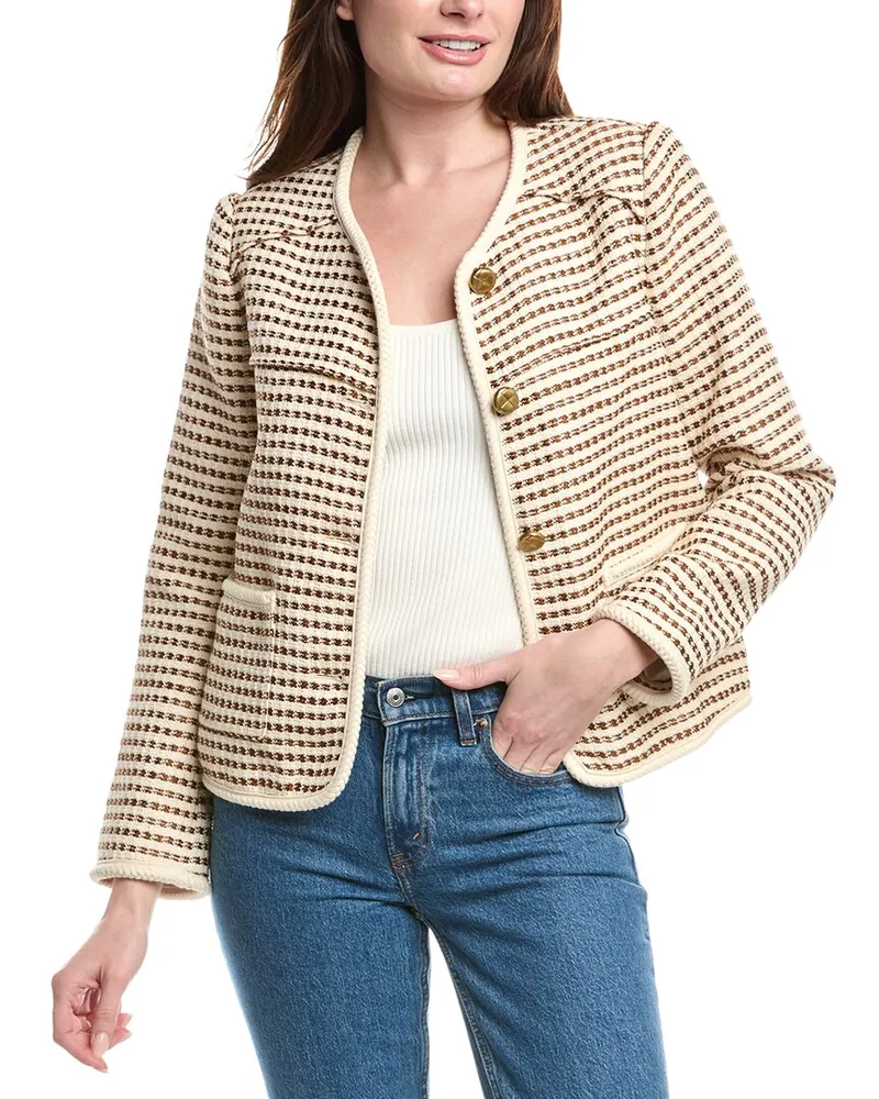 Rag & Bone Mirabelle Tweed Jacket White
