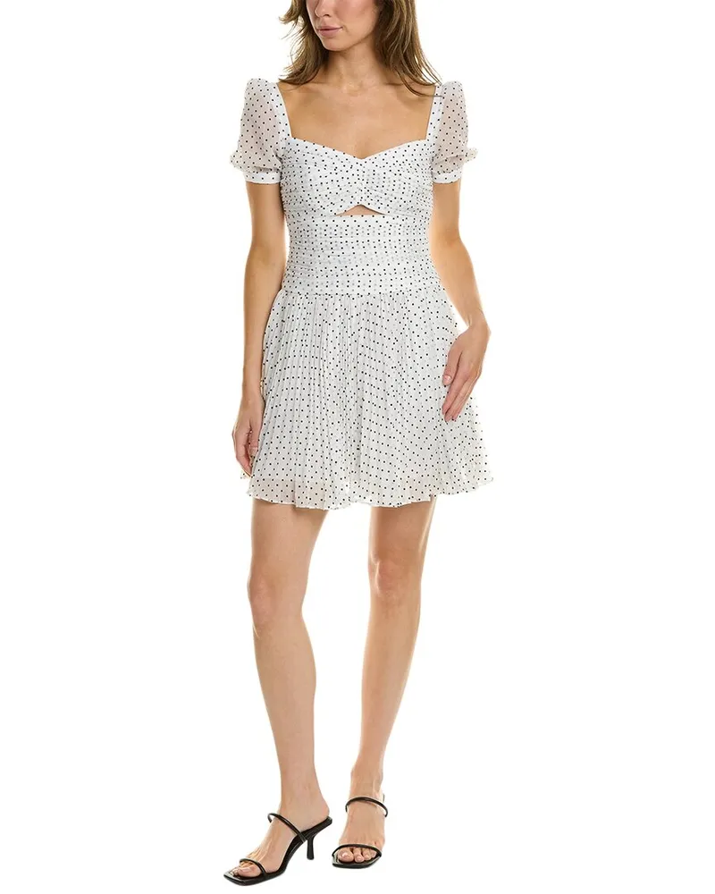 Self-Portrait Self-Portrait Polka Dot Mini Dress White