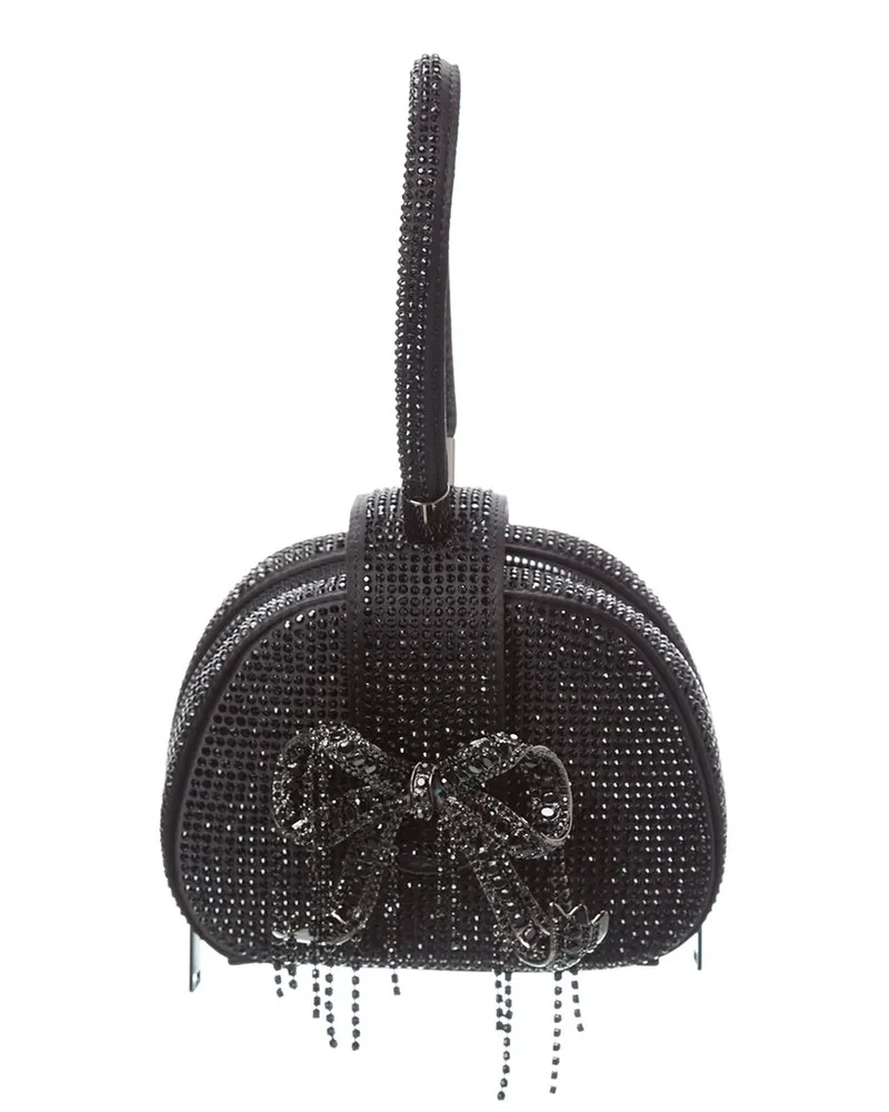 Self-Portrait Self-Portrait Rhinestone Top Handle Micro Bag Black