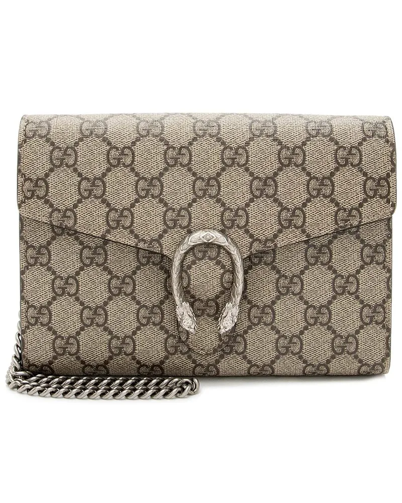 Gucci Brown GG Supreme Canvas Dionysus Chain Wallet (Authentic Pre-Loved Nocolor