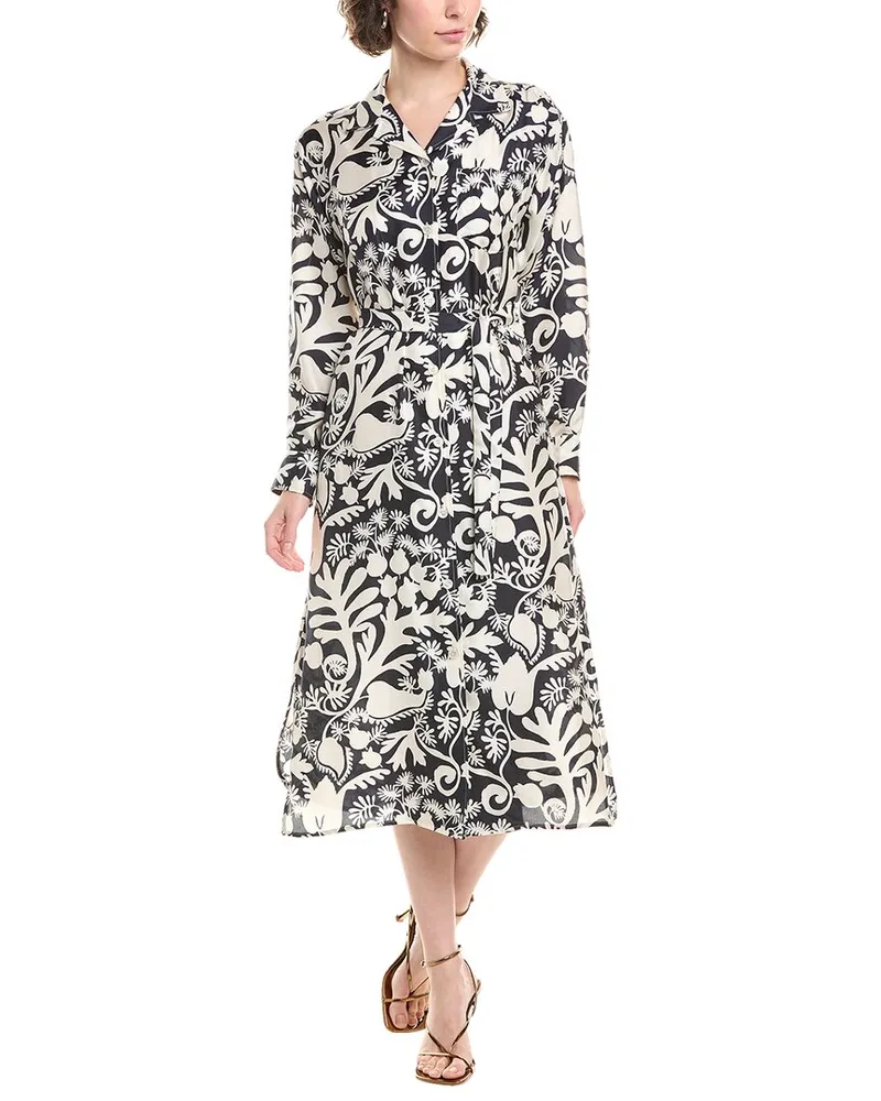 Max Mara Gaia Silk Shirtdress Black