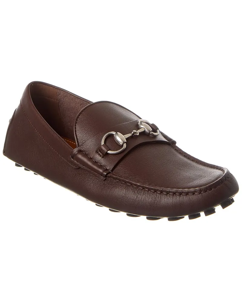 Gucci Horsebit Leather Loafer Brown