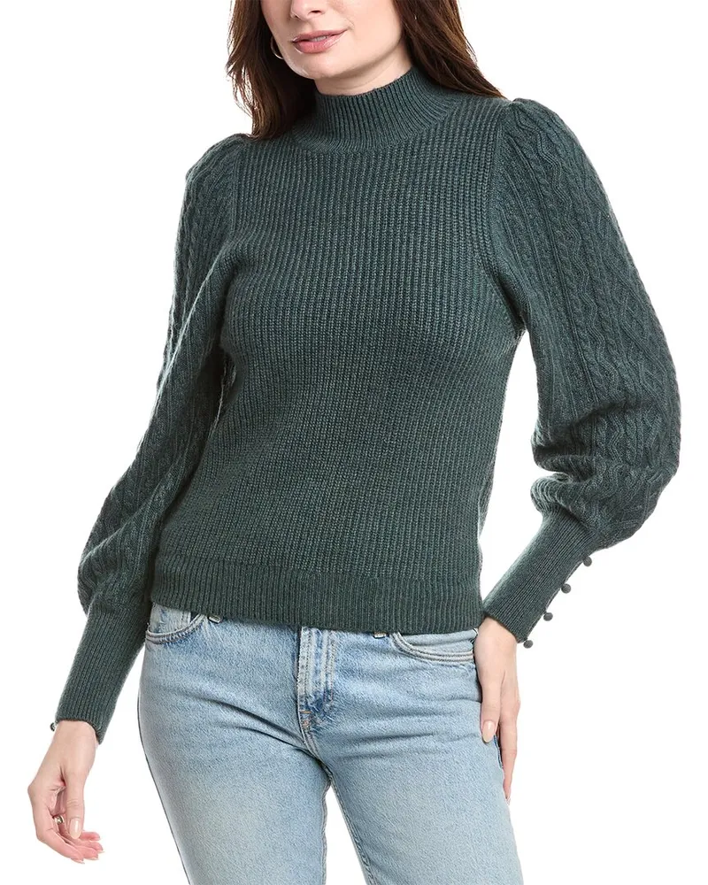 Splendid Jordana Wool-Blend Sweater Green