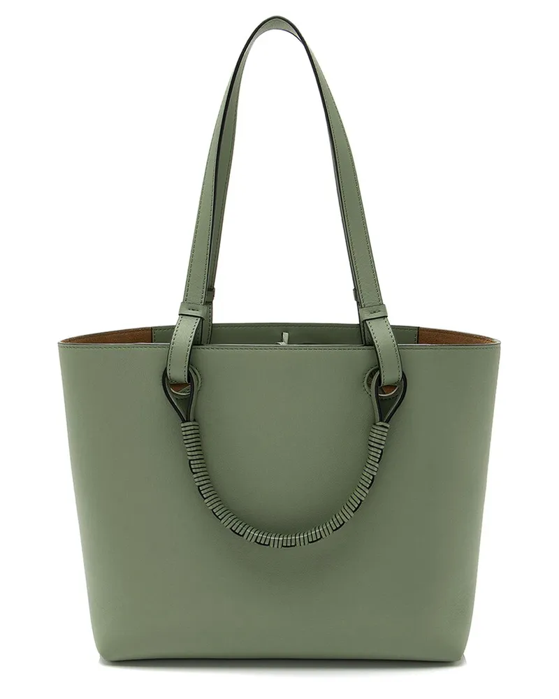 Loewe Green Calfskin Anagram Small Tote (Authentic Pre-Loved Nocolor