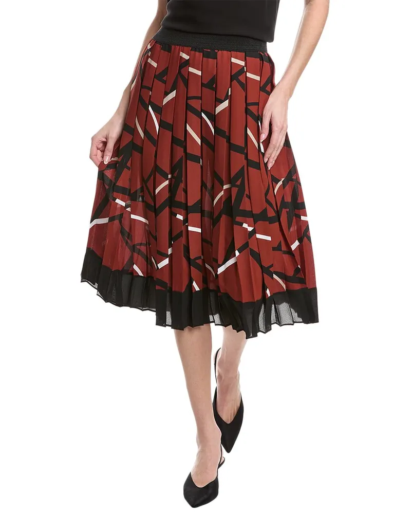 Joseph Ribkoff Pleated Skirt Orange