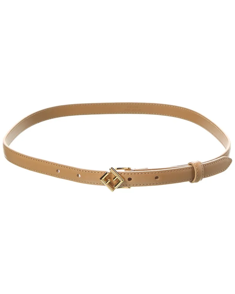 Fendi FF Diamonds Leather Belt Brown