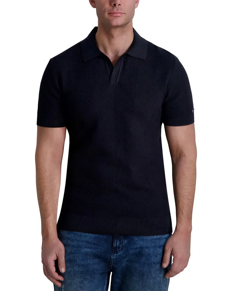 Karl Lagerfeld Textured Johnny Collar Shirt Nocolor