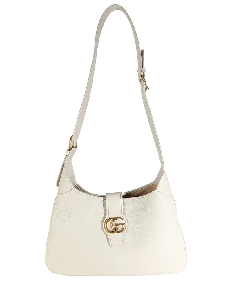 Gucci White Leather Large Aphrodite Hobo (Authentic Pre-Loved Nocolor