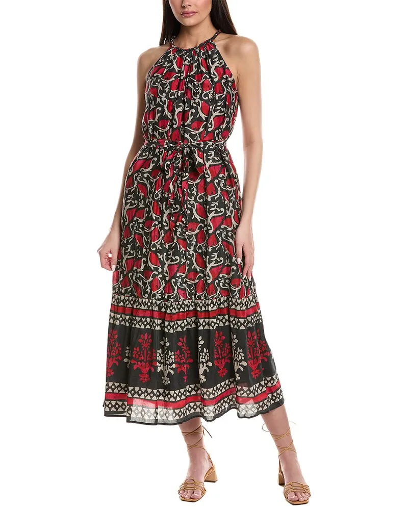 Graham & Spencer Ghita Silk-Blend Maxi Dress Red