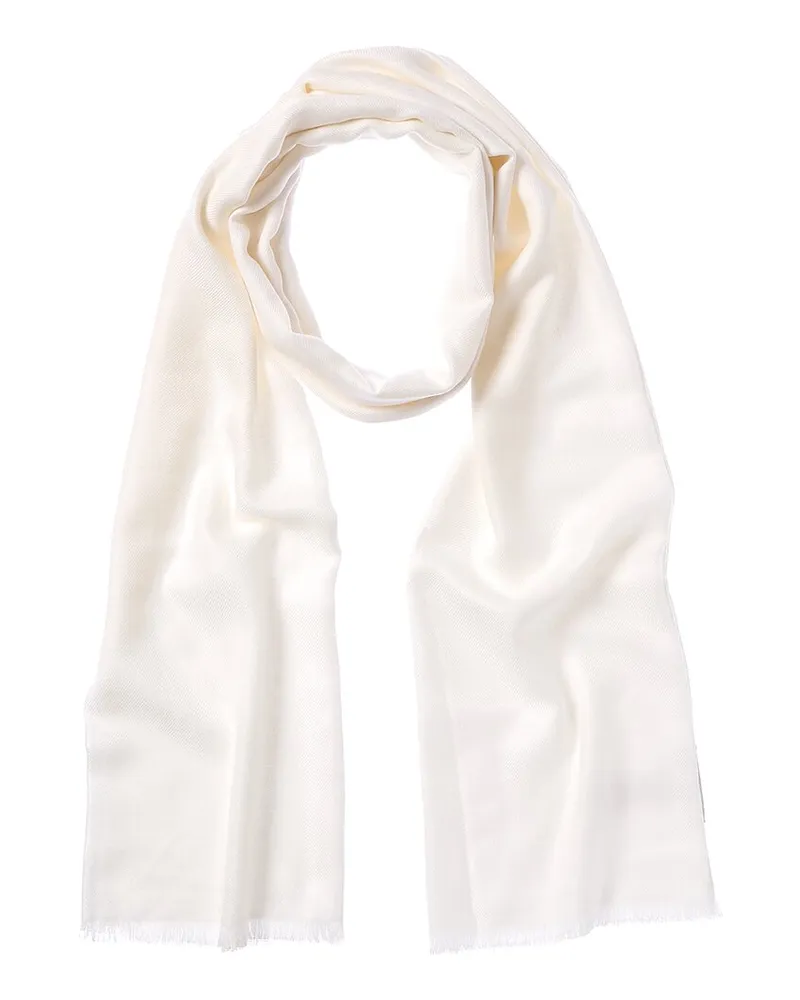 Vince Cashmere-Blend Scarf White