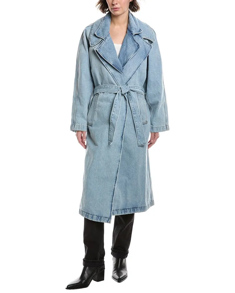7 for all mankind Reverse Trench Coat Blue