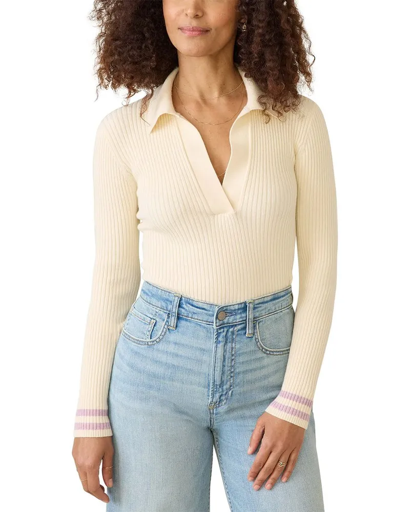 Faherty Shiloh Cashmere-Blend Sweater Polo Nocolor
