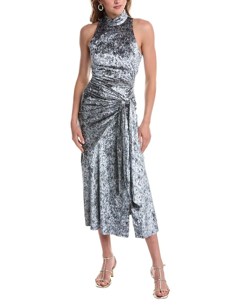 Cinq à Sept Butterfly Paisley Rori Maxi Dress Blue