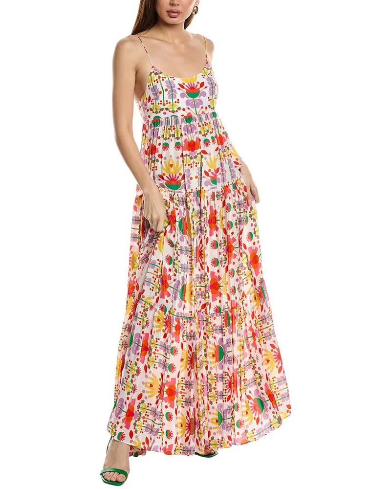 Borgo De Nor Merle Crepe Maxi Dress White