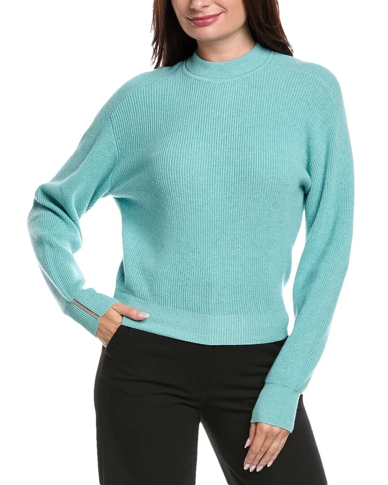 Peserico Wool, Silk, & Cashmere-Blend Sweater Green