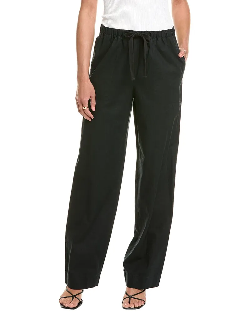 Vince Tie-Front Pull-On Pant Black