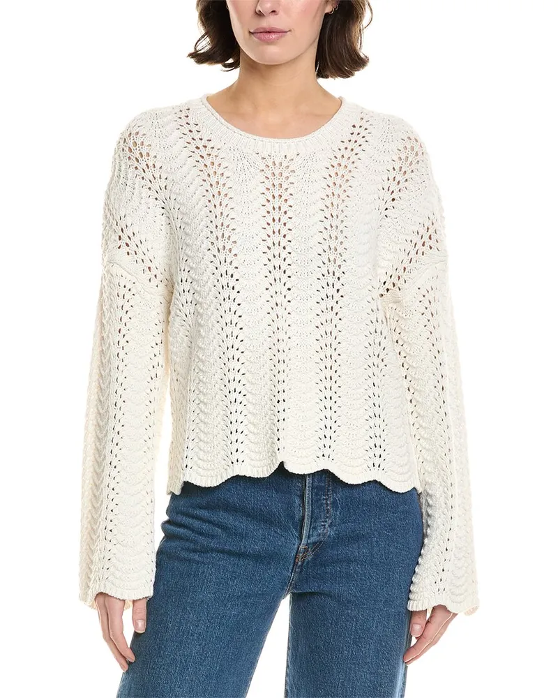 27 miles malibu Crochet Sweater White