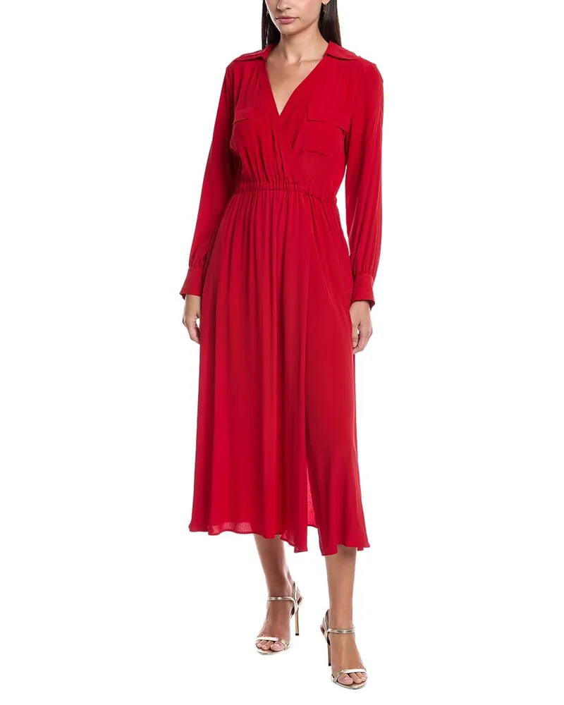 MARELLA Lessy Silk-Blend Dress Red