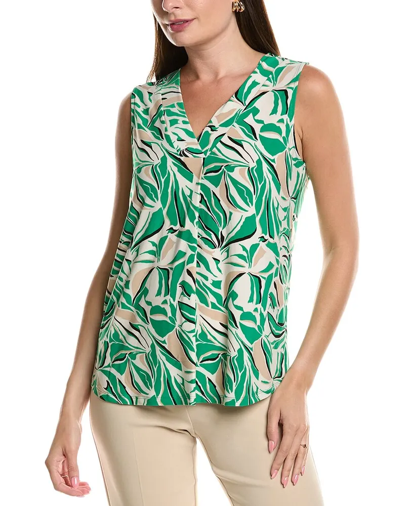 Anne Klein Printed Top Green