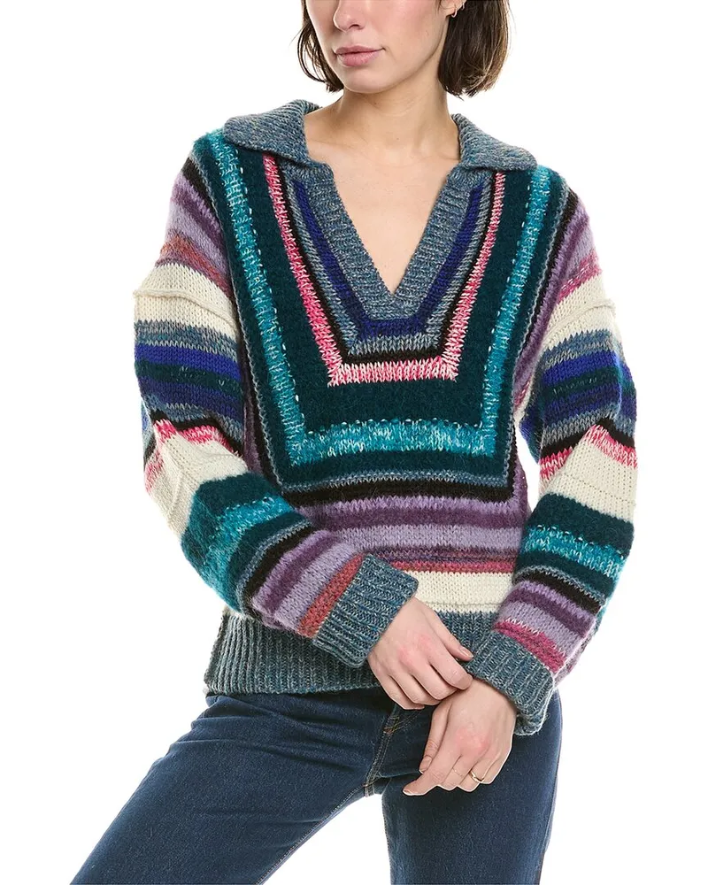 Mother Alpaca & Wool-Blend Sweatshirt Blue
