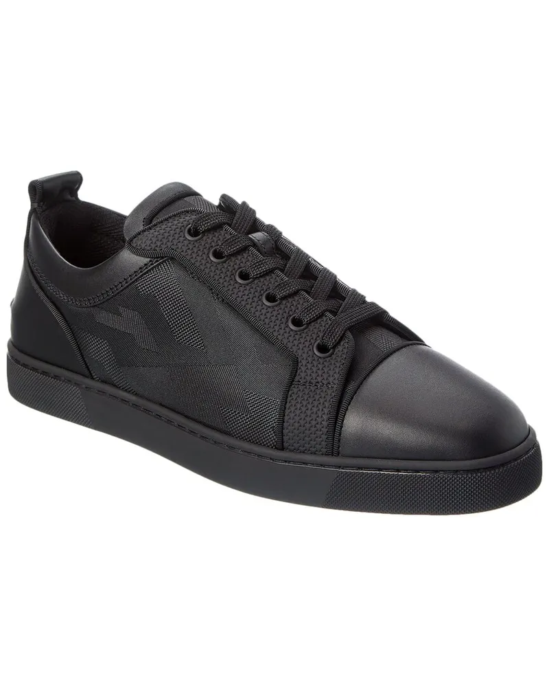 Christian Louboutin Louis Junior Orlato Canvas & Leather Sneaker Black