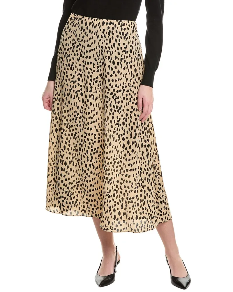 Vince Camuto Bias Pull-On Midi Skirt Brown