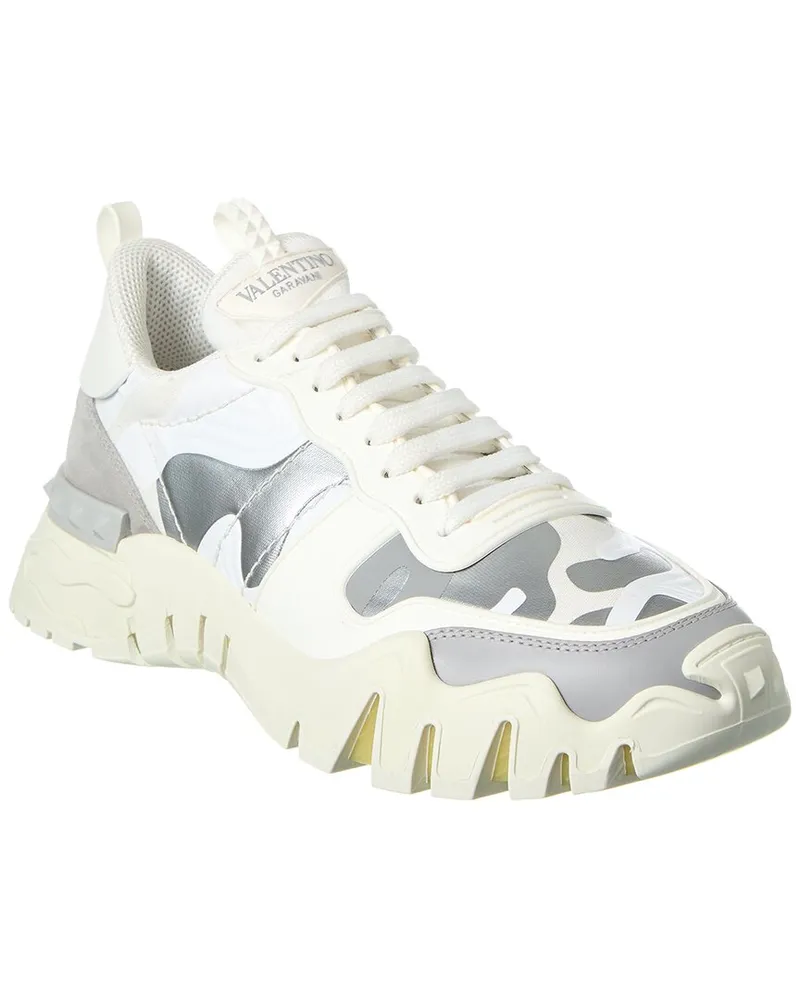 Valentino Garavani Camo Canvas & Leather Sneaker Nocolor