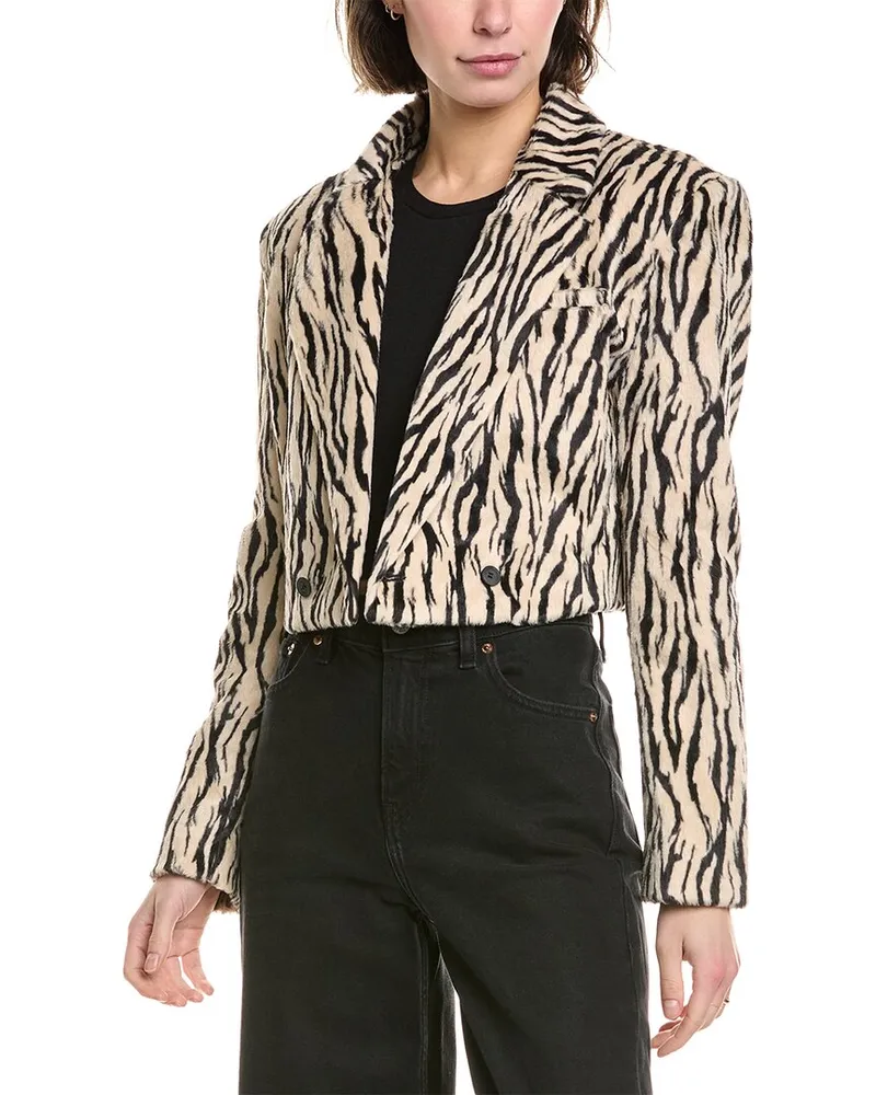 Mother Cropped Blazer Black
