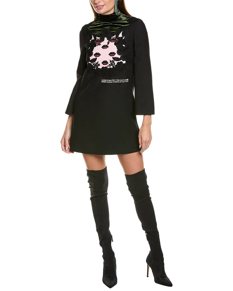 Valentino Garavani Wool & Silk-Blend Shift Dress Nocolor
