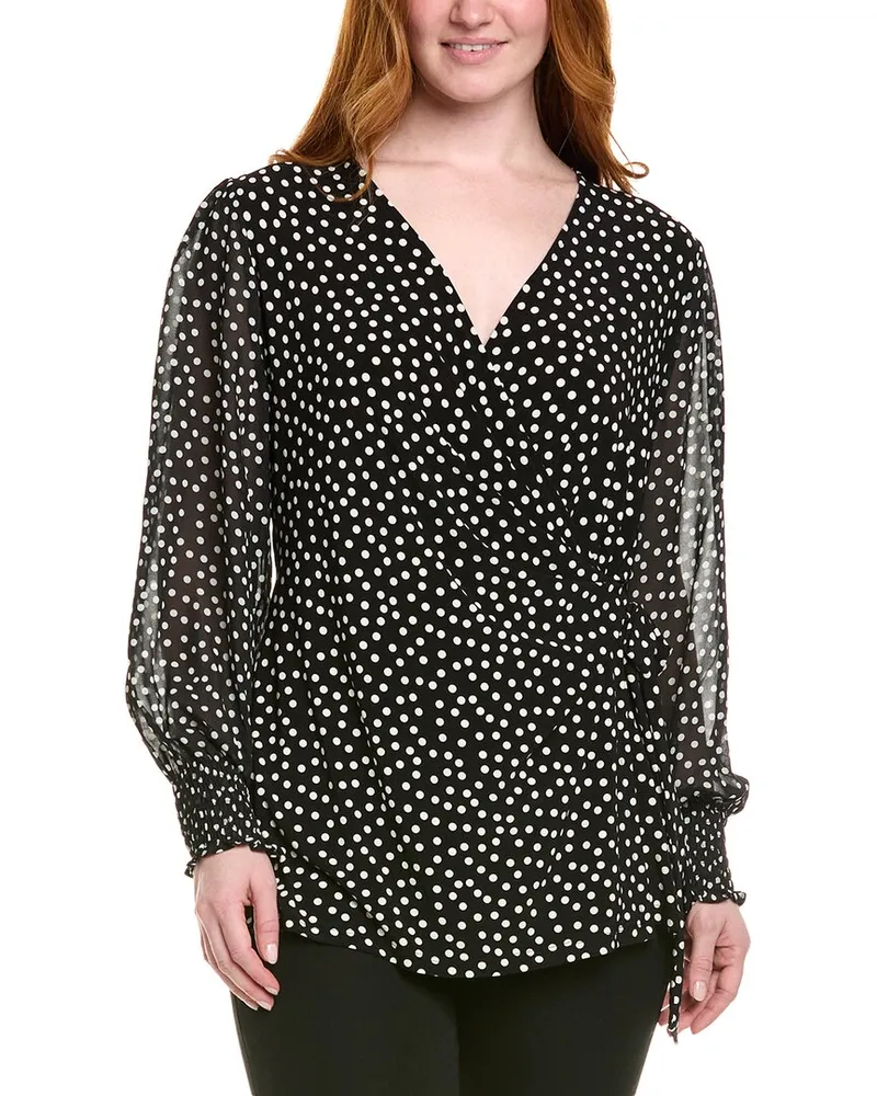 Anne Klein Plus Top Black