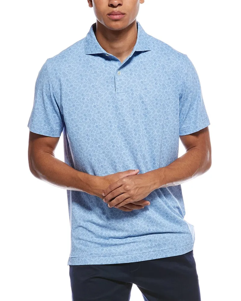 Peter Millar Cadence Performance Jersey Polo Shirt Blue