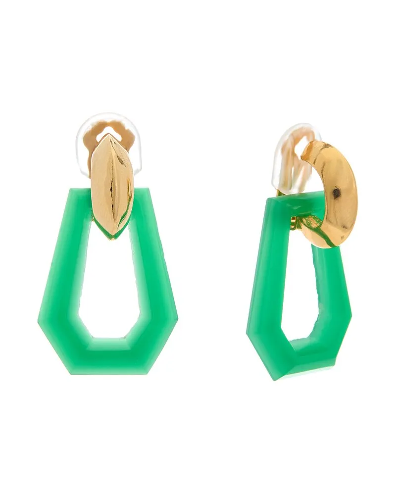 Kenneth Jay Lane Plated Clip-On Doorknocker Earrings Nocolor