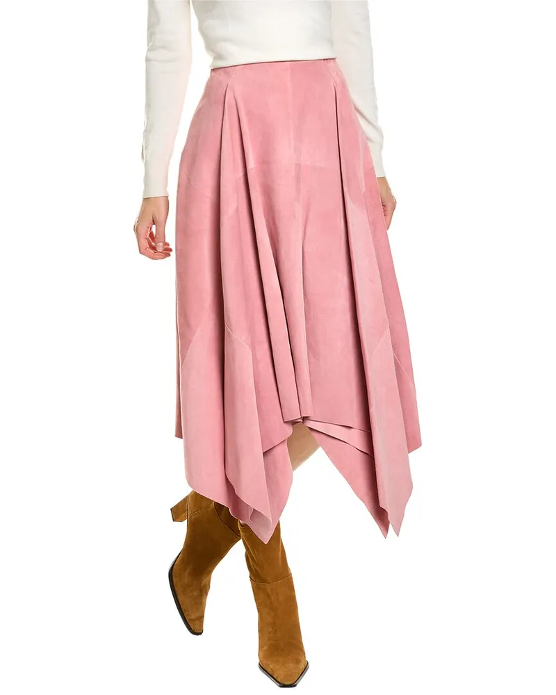 Ferragamo Suede Maxi Skirt Nocolor