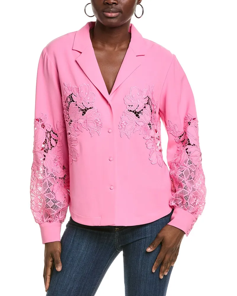 Lela Rose Button-Down Shirt Pink