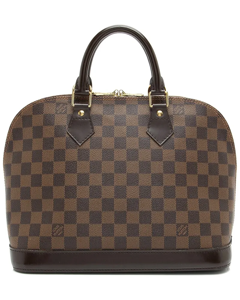 Louis Vuitton Brown Coated Canvas & Leather Alma PM Satchel (Authentic Pre-  Loved Nocolor