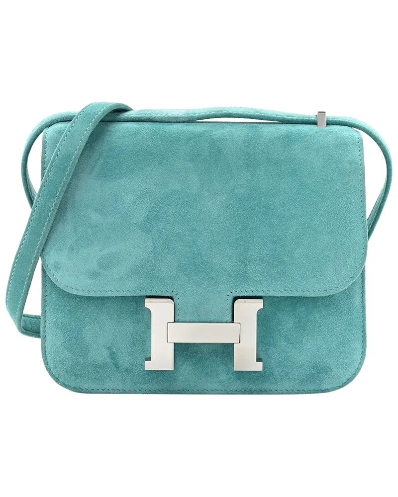 Hermès Bleu Atoll Doblis Suede Veau Doblis Constance (Authentic Pre-Loved Nocolor