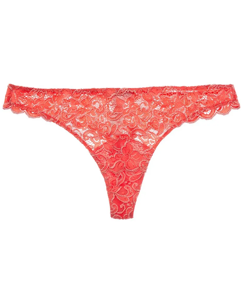Hanro Lace Thong Pink