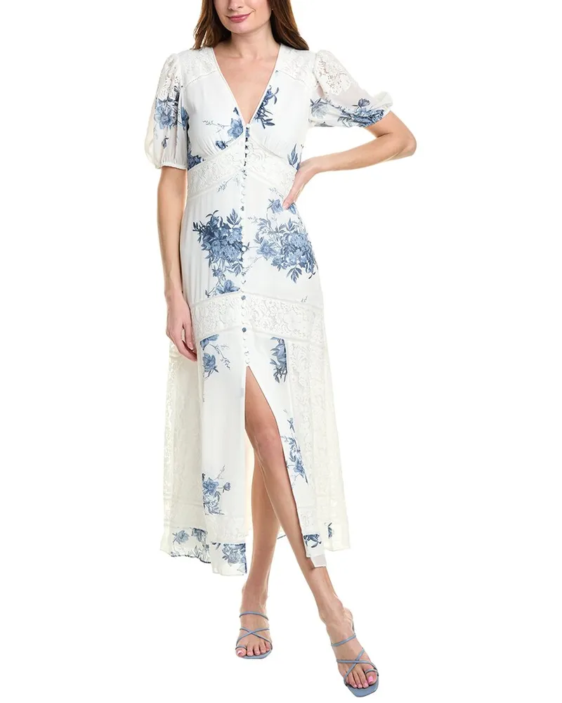 AllSaints Dinah Dekorah Maxi Dress Blue