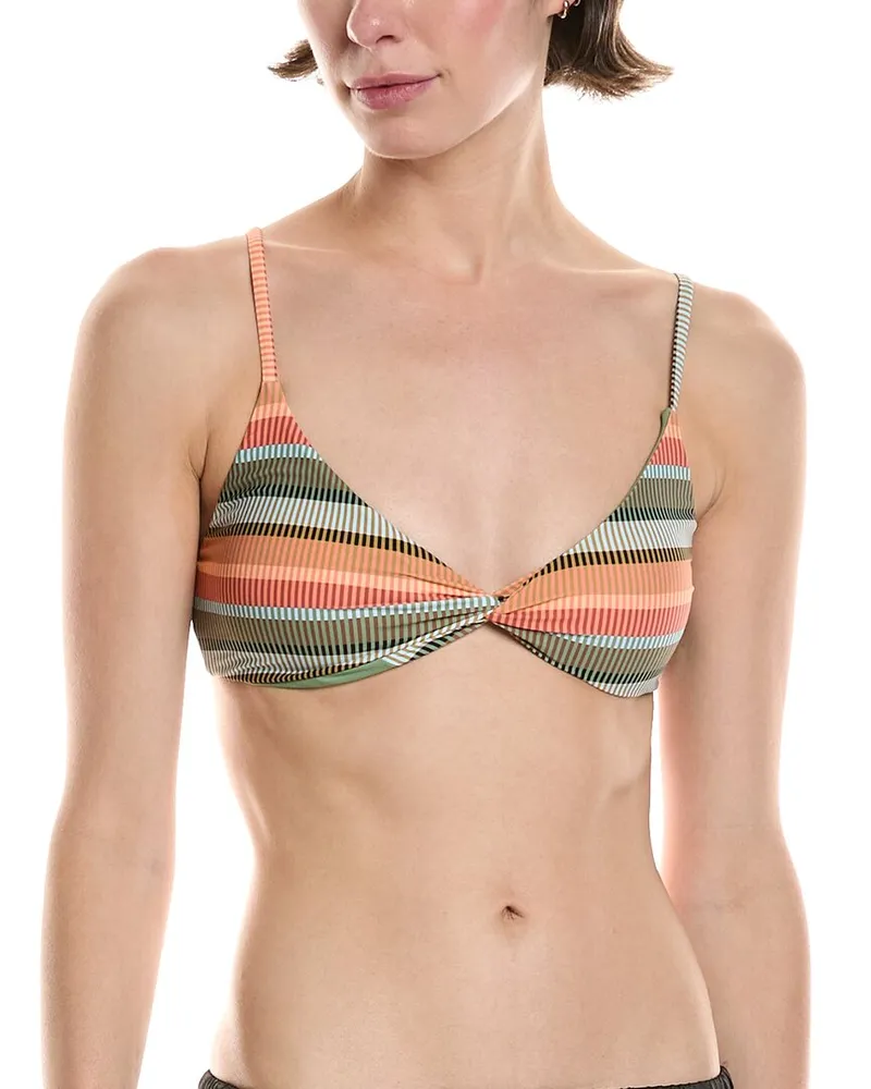 Volcom Sol Song V-Neck Bikini Top Green