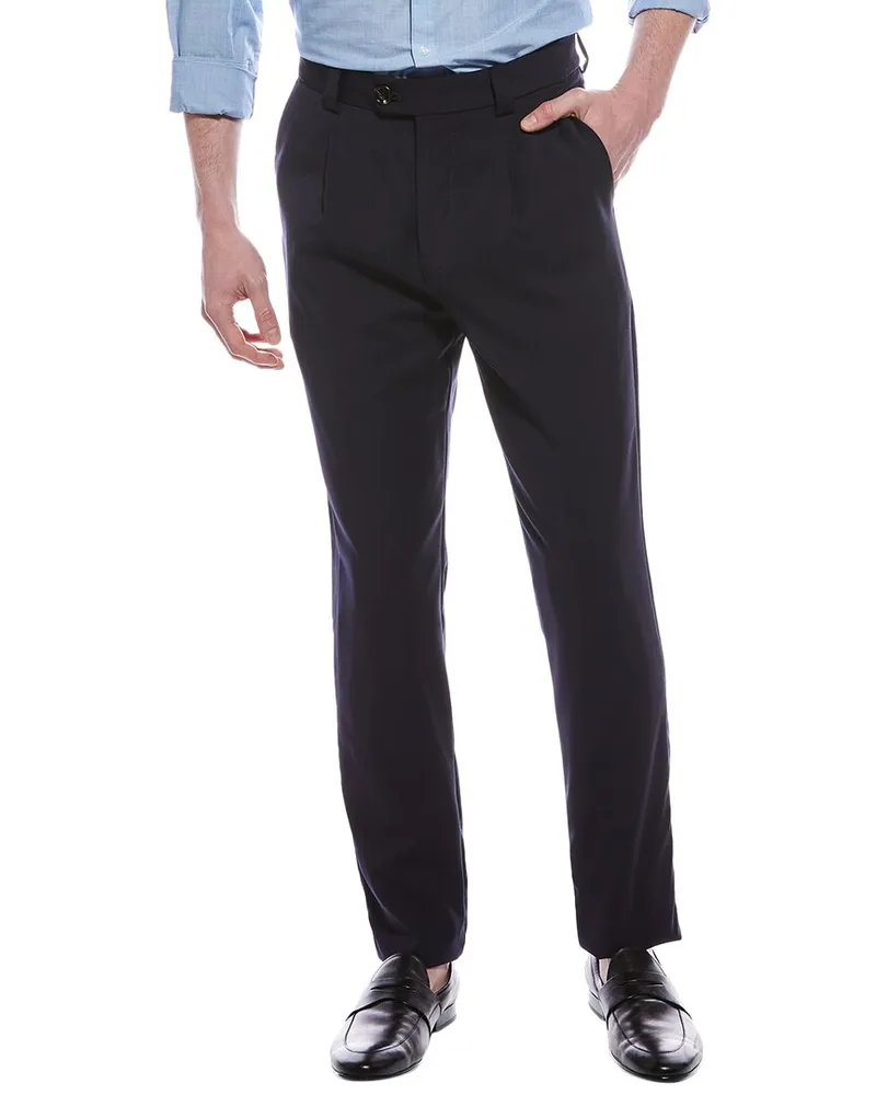 Brunello Cucinelli Leisure Fit Wool Pant Nocolor