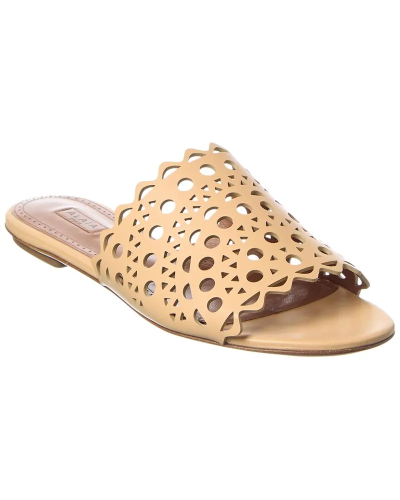 Alaïa Leather Sandal Brown