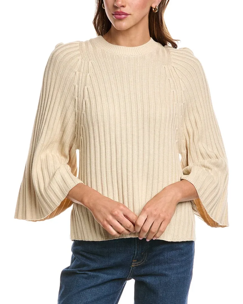 ba&sh Jobert Wool-Blend Sweater Tan
